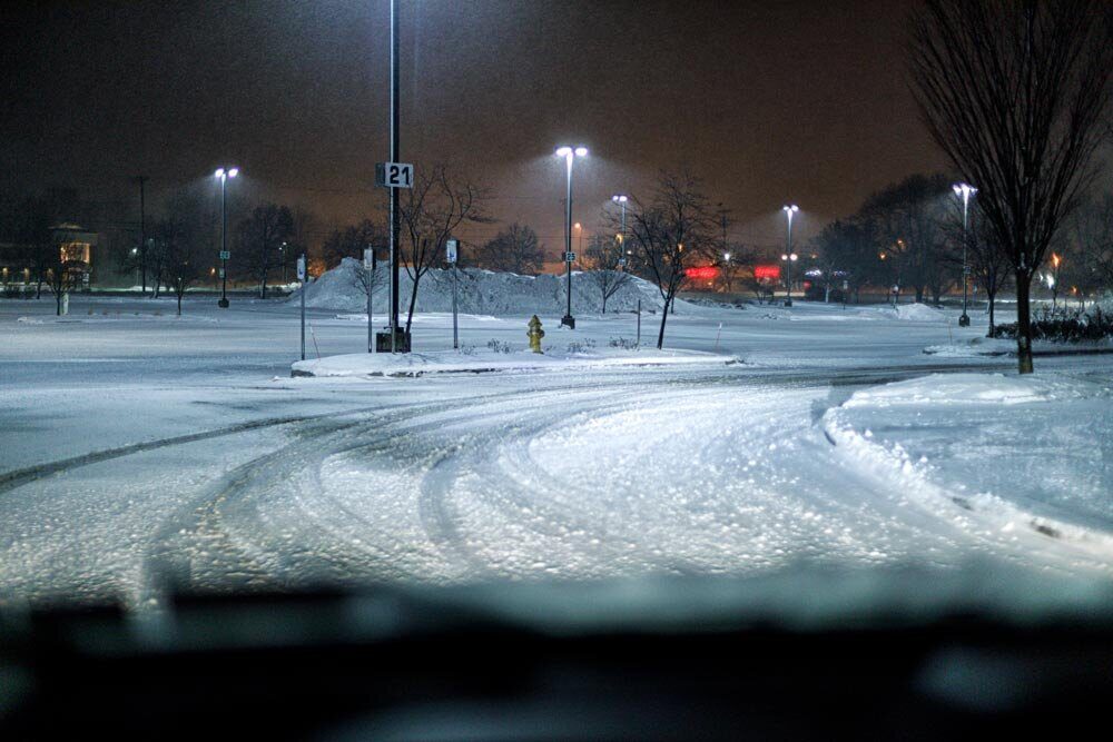 snowy lot