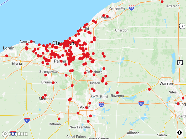 swc impact map for cleveland ohio and surrounding areas