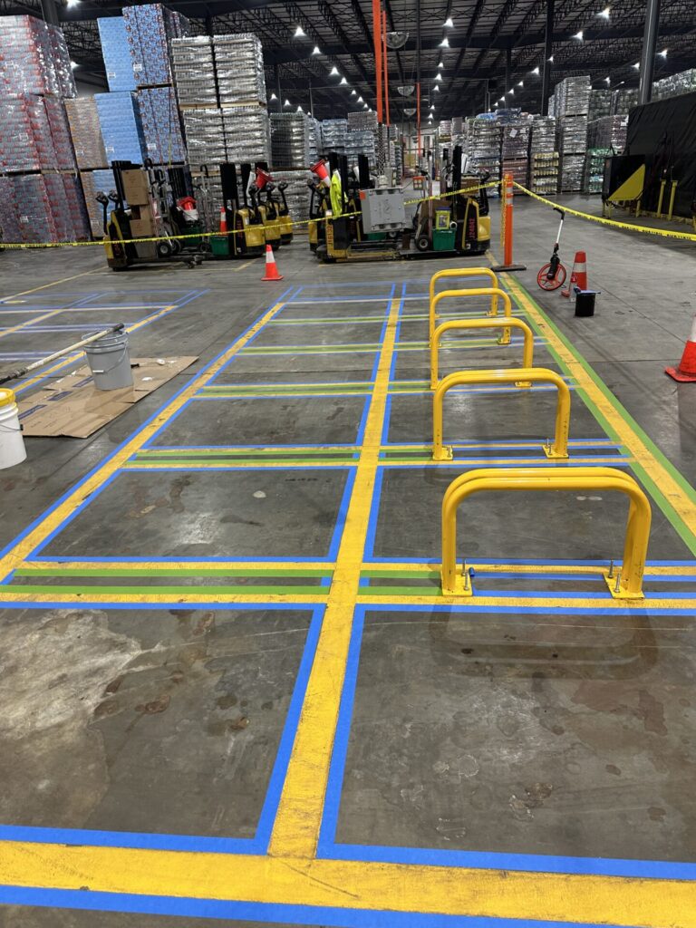 Warehouse interior painting at Dr. Pepper Snapple Group