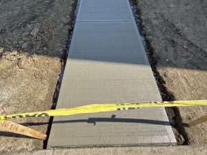 Concrete walkway