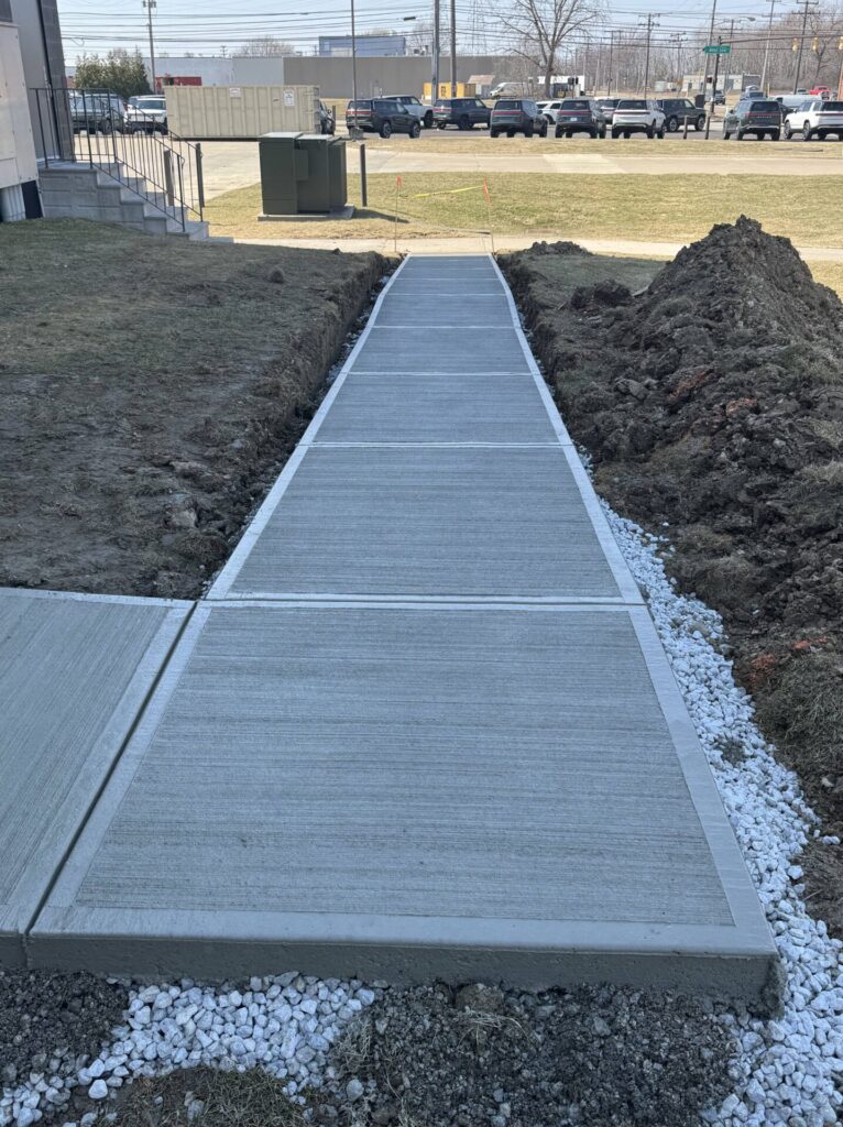 Concrete walkway