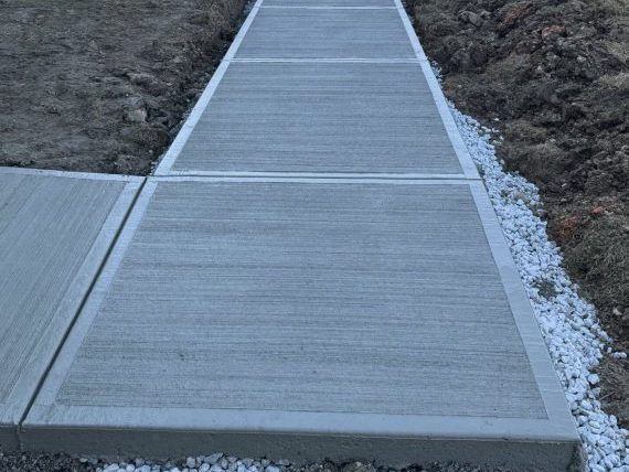 Concrete walkway