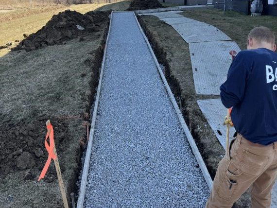 Concrete walkway