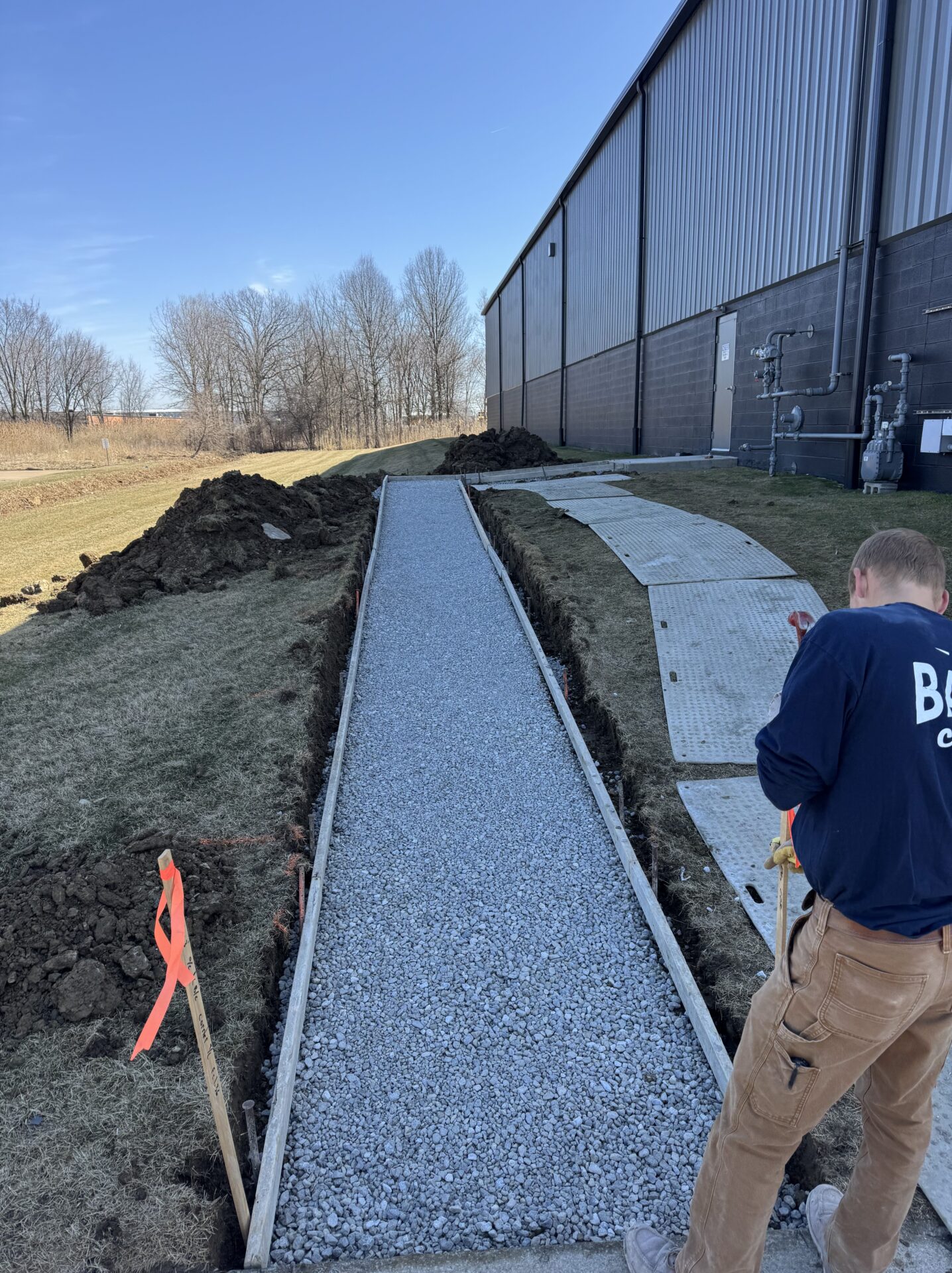 Concrete walkway