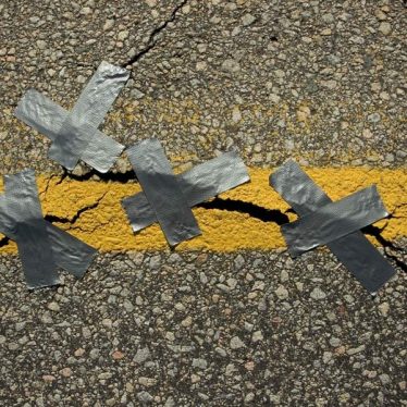 cracked asphalt